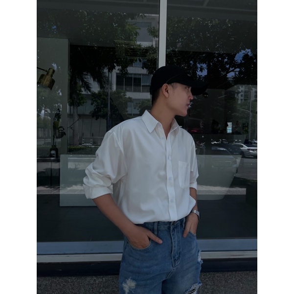 SIAM SOMI TRẮNG ĐEN và VÀNG KEM DÀI TAY ĐƠN GIẢN FORM RỘNG