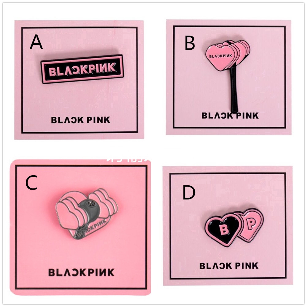 Huy hiệu cài áo kim loại dễ thương cho Fan blackpink