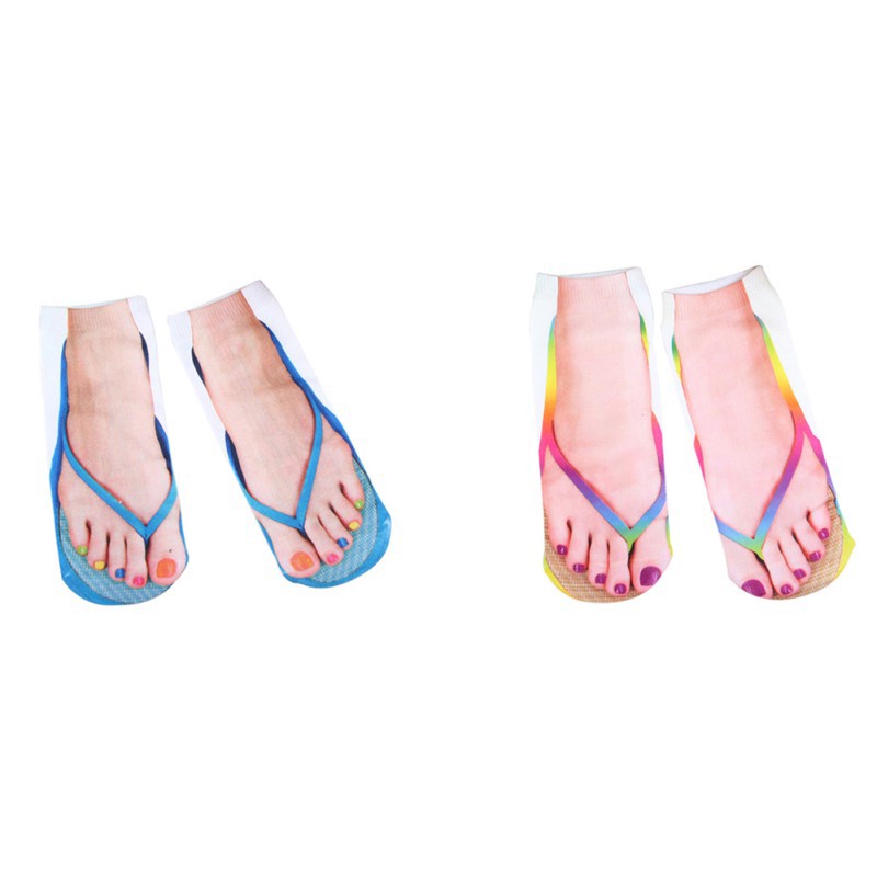 Vớ Cổ Cao In Họa Tiết 3D Vui Nhộn