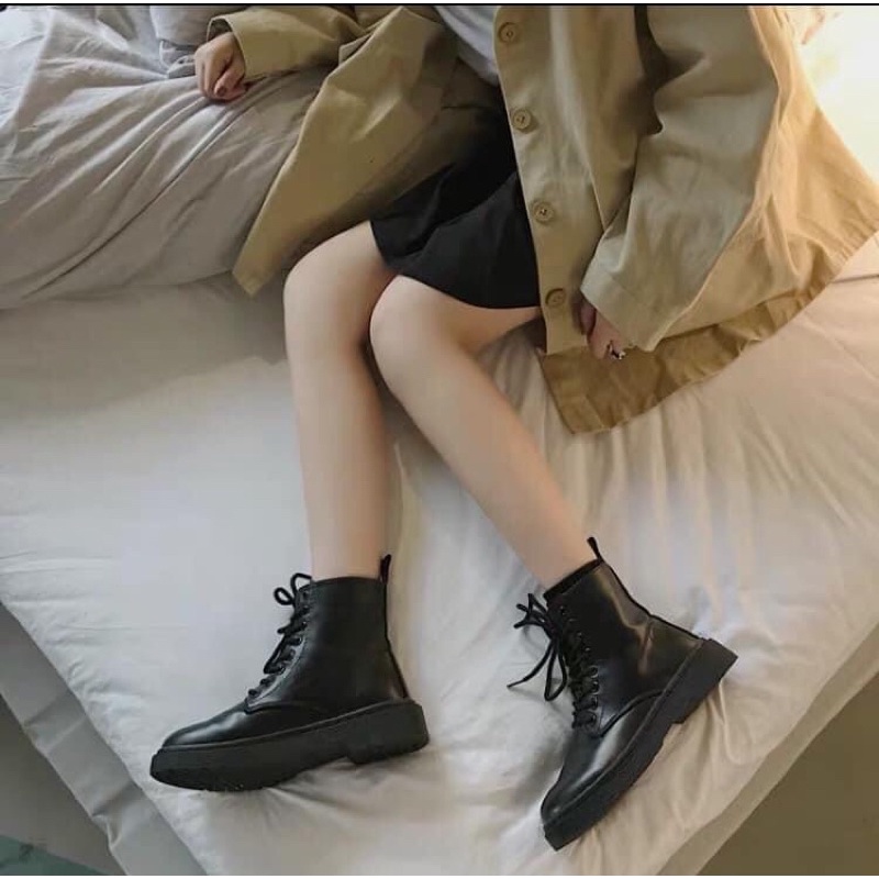 Boots cổ cao đen khahan