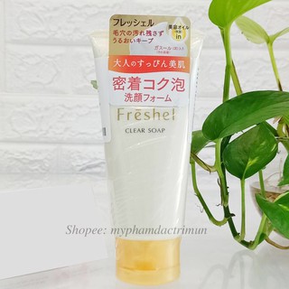 (sẵn) Sữa rửa mặt Kanebo Freshel Whitening Clear Soap sáng da, dịu nhẹ 130g