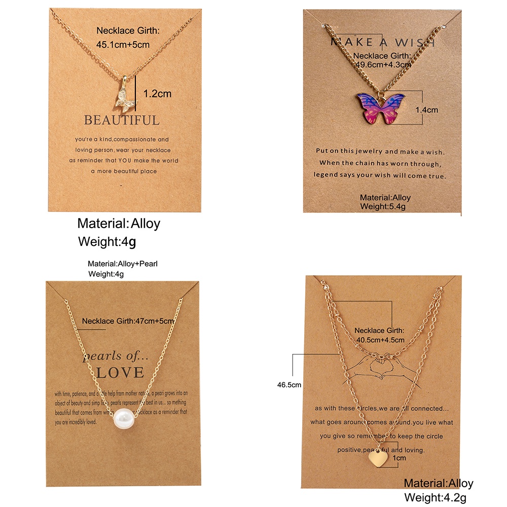 Vòng Cổ Nữ Hàn Quốc Dây Chuyền Ngọc Trai Bươm Bướm Mặt Dây Chuyền Dây Chuyền Vàng Bạc Phụ Kiện Trang Sức