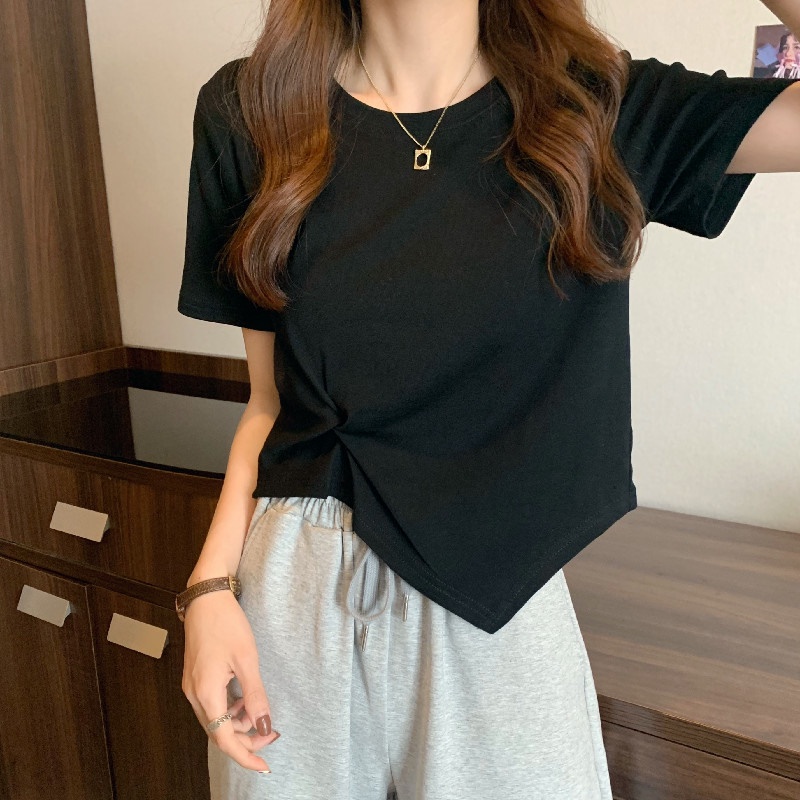 NRVP Áo Thun Cổ Tròn Tay Ngắn Thời Trang Mùa Hè Phong Cách Hàn Quốc Cho Nữ 2022