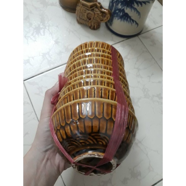 Combo 10 chén ăn cơm Nam bộ vàng nâu