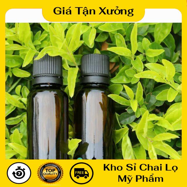 Lọ chiết tinh dầu thủy tinh nắp vặn đen nhỏ giọt , lọ đựng tinh dầu .