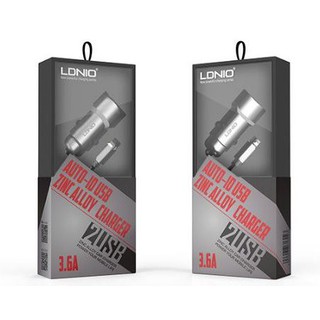 Cục sạc kèm cáp LDNIO C302 for Ôtô (Lighting/micro)