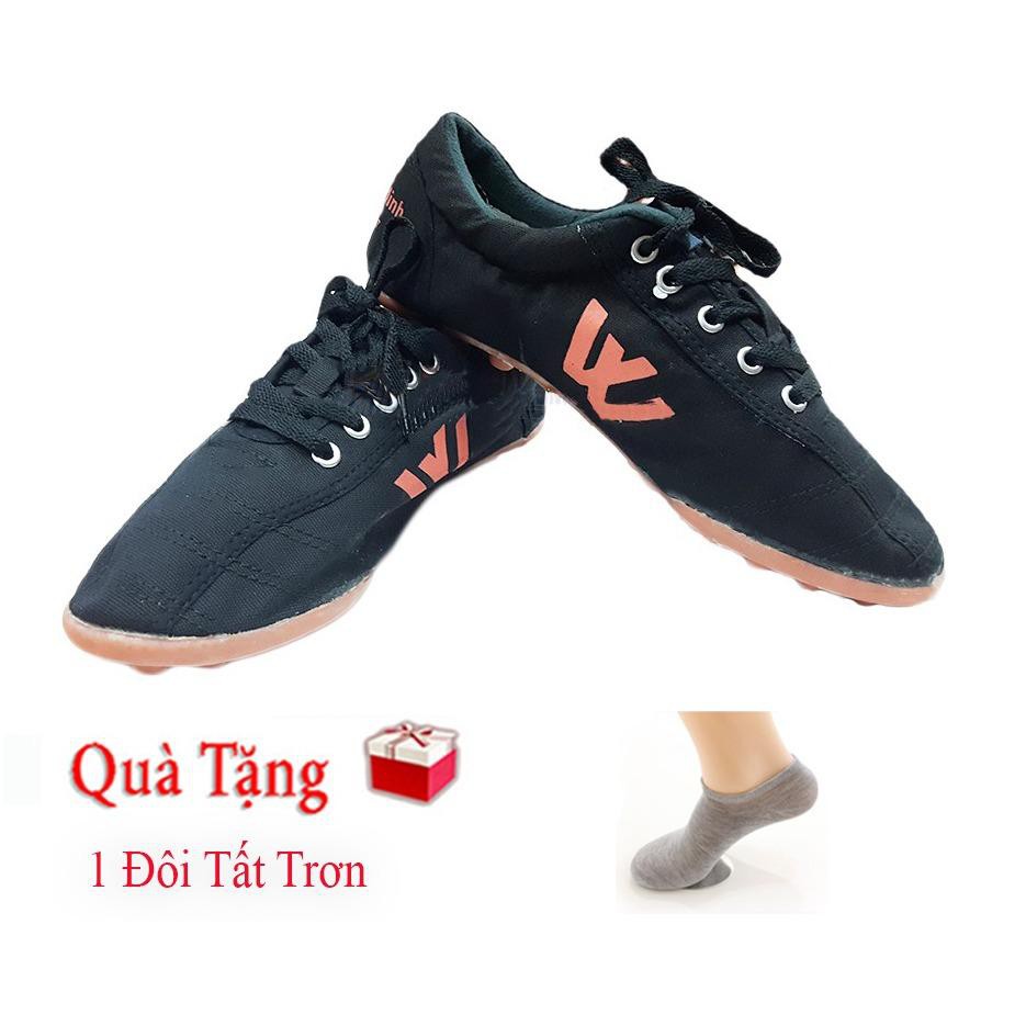 Giày đinh vải đá bóng nam Thượng Đình(đen)- Tặng 1 đôi tất trơn thumbnail