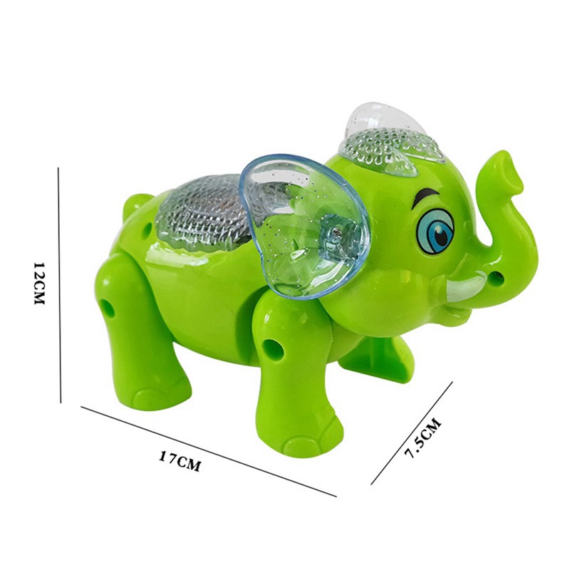 Đồ chơi voi biết đi có nhạc đèn kèm dây dắt (giao màu ngẫu nhiền theo bé gái bé trai) quà tặng cho bé trẻ em