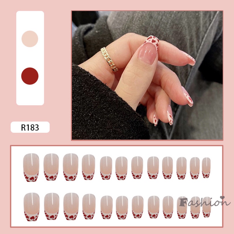 [Hàng mới về] Bộ 24 móng tay giả họa tiết da báo cá tính thời trang trang trí móng tay nghệ thuật