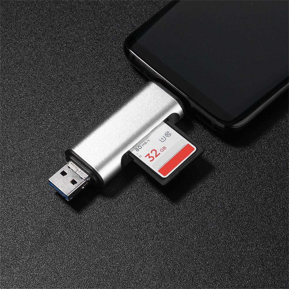 Đầu đọc thẻ USB 3.0 5 trong 1 hỗ trợ thẻ TF dành cho máy tính tiện dụng