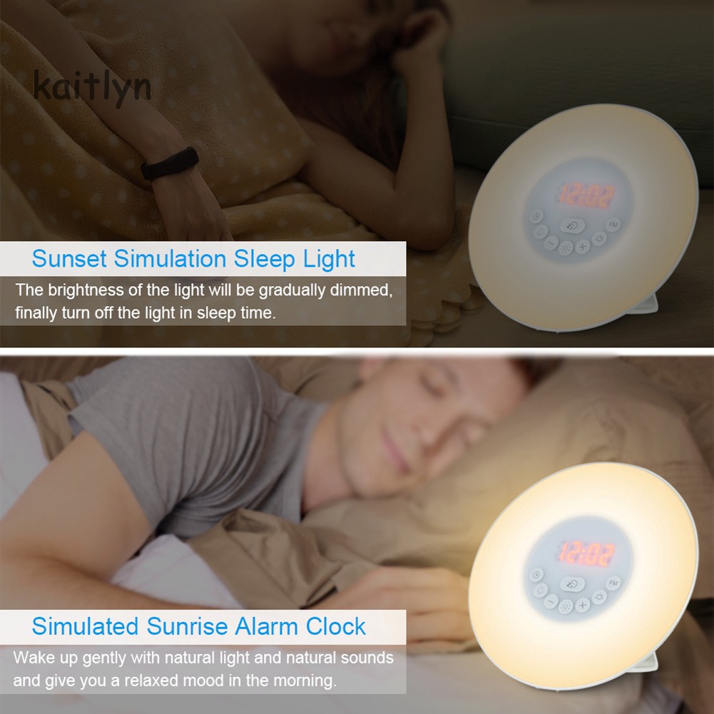 Đồng hồ báo thức có đèn LED hiển thị đa năng kai-sunrise / sunset