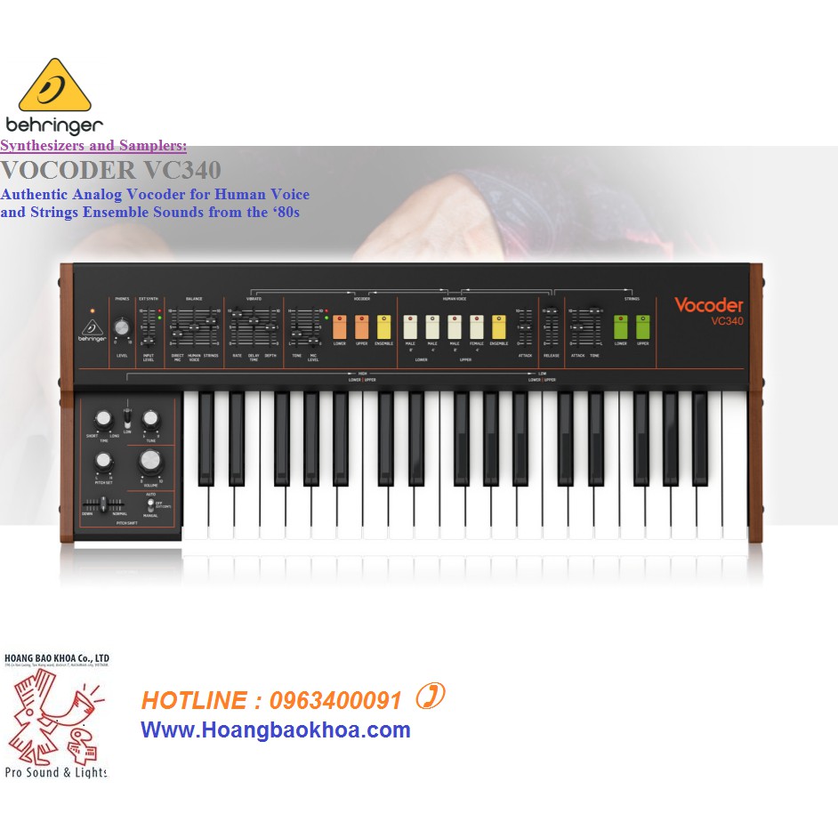 Keyboard Synthesizers Behringer VOCODER VC340 - Bộ tổng hợp tiếng Behringer | BigBuy360 - bigbuy360.vn