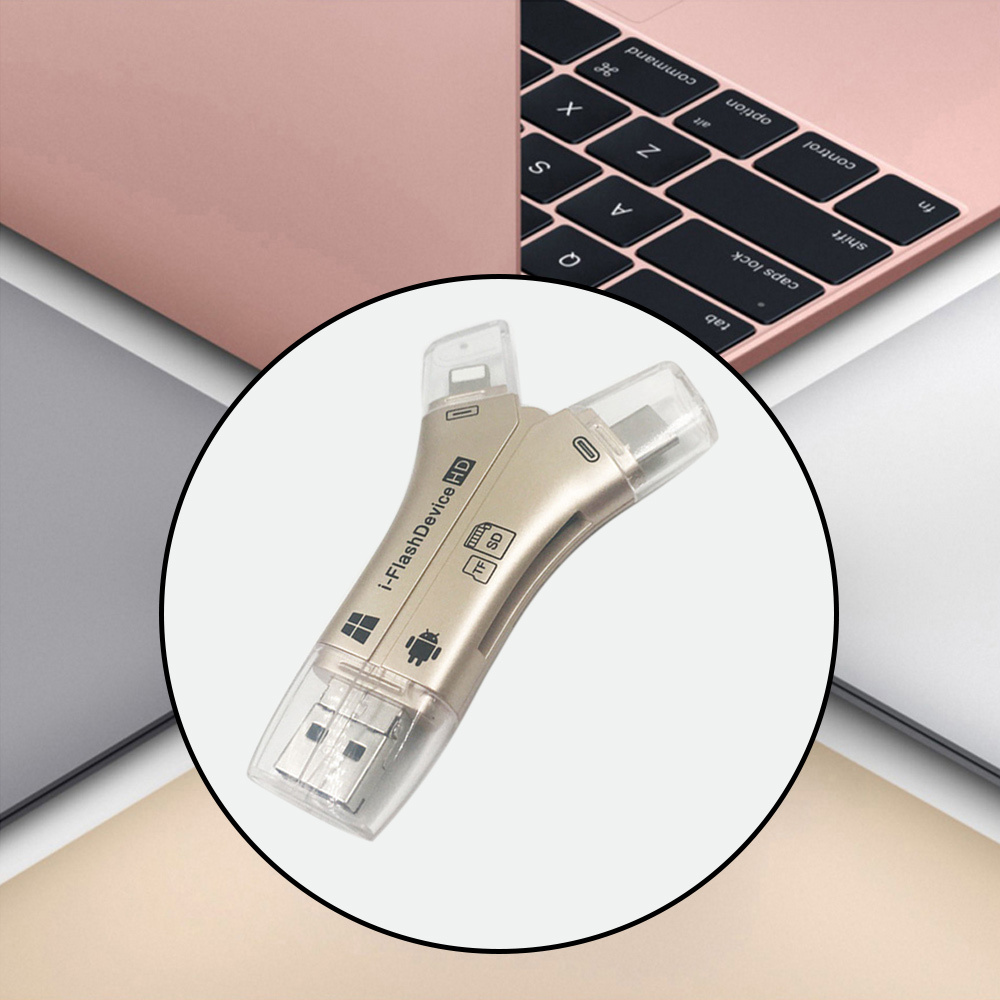 1 Đầu Đọc Thẻ Nhớ Đa Năng 4 Trong 1 81x51 X 11mm | BigBuy360 - bigbuy360.vn