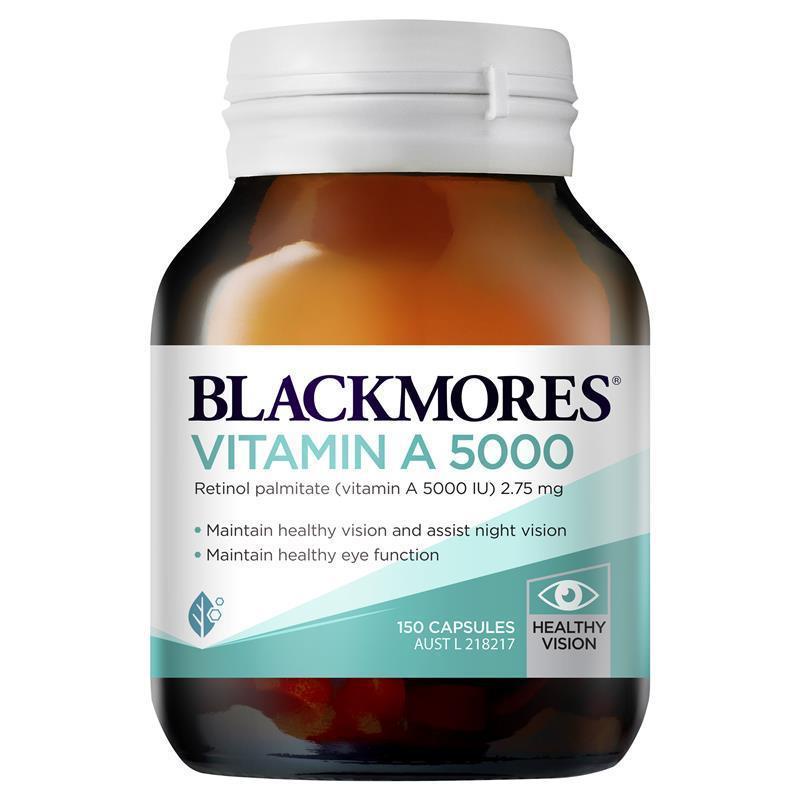 🌻 (Hàng Úc) Viên uống Blackmores Vitamin A 5000IU Eye Care 150 viên, bổ sung vitamin A, bổ mắt chăm sóc sức khỏe thị lực