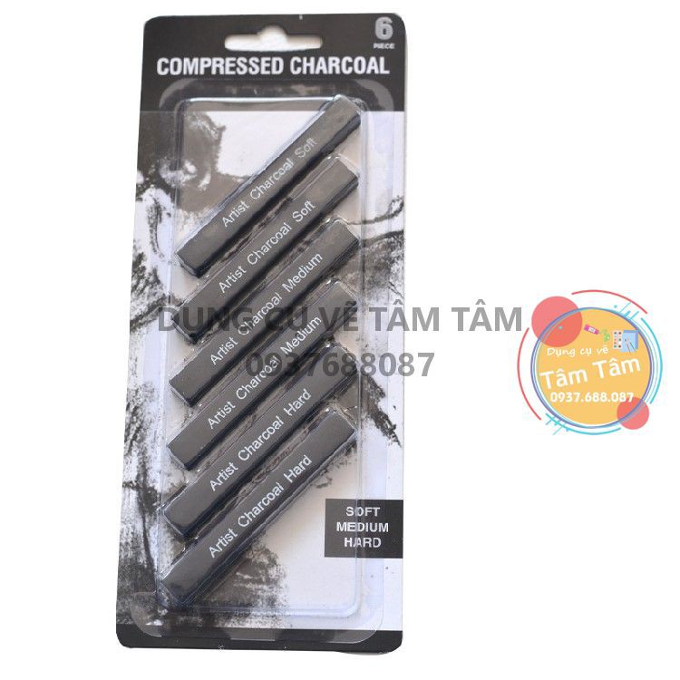 [ TÂM TÂM ]-Than vuông, Than thỏi, than nén, Charcoal stick-