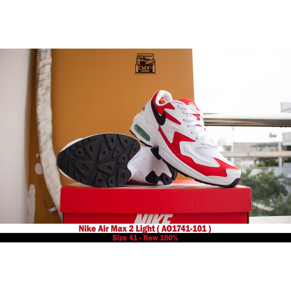 [ HÀNG CHÍNH HÃNG ] Giày Nike Air Max 2 Light White/Black Red ( AO1741-101 ) - HÀNG CHÍNH HÃNG 100%