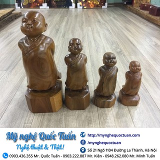 Tượng Tùy duyên gỗ quý