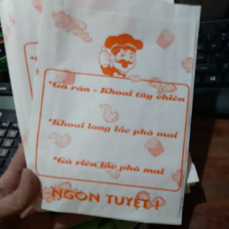 Túi giấy gà rán - gà lắc - khoai lang lắc - Bịch 100 cái