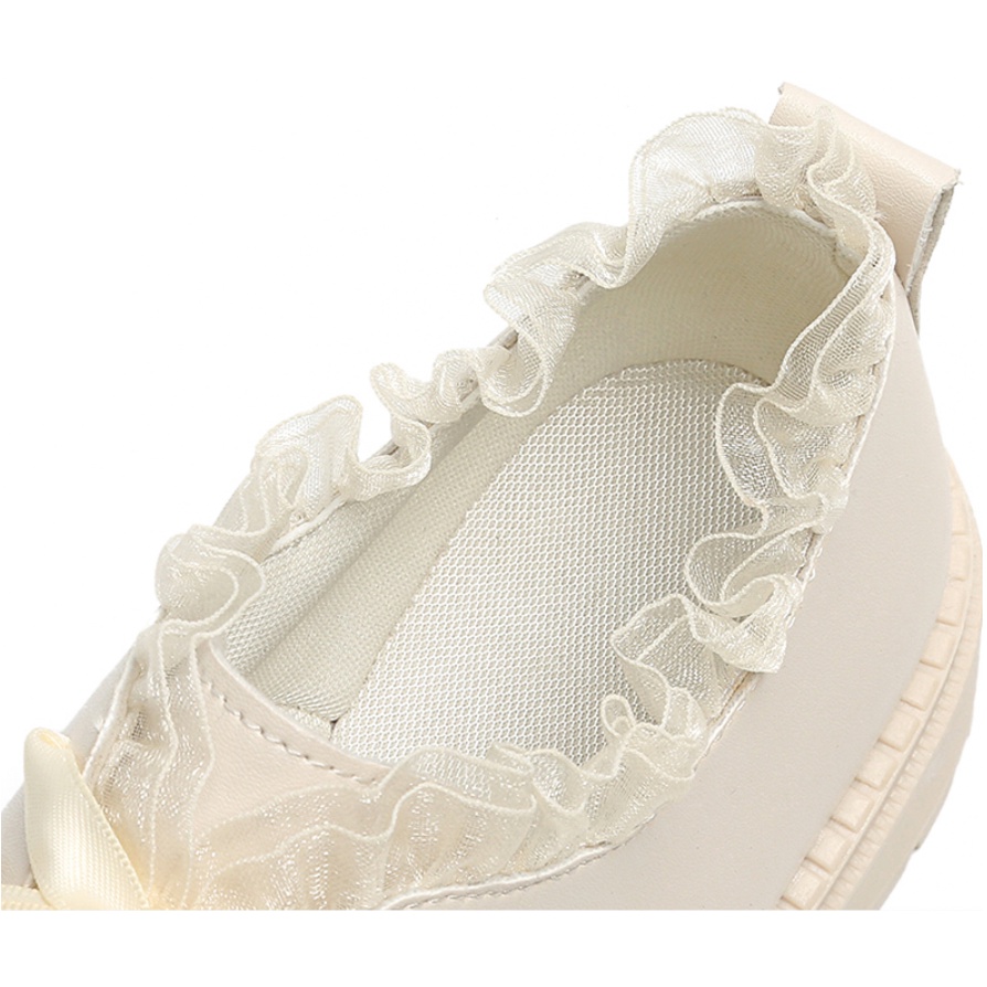 Giày LOLITA Giày Da Ren Hoa Đế Thấp 3CM Phong Cách Nhật Bản