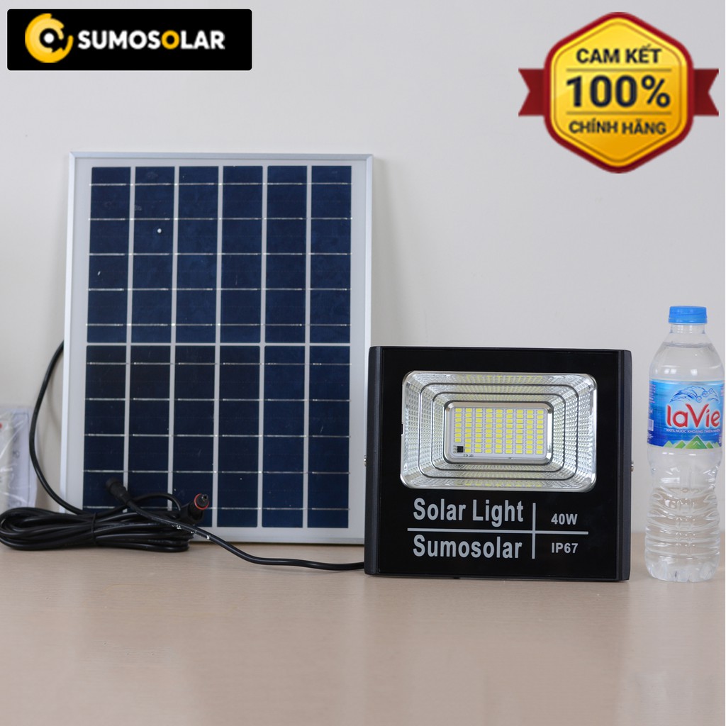 Đèn năng lượng mặt trời pin rời 40W Sumosolar - TN05 tự động phát sáng khi trời tối, không tốn tiền điện, dễ lắp đặt