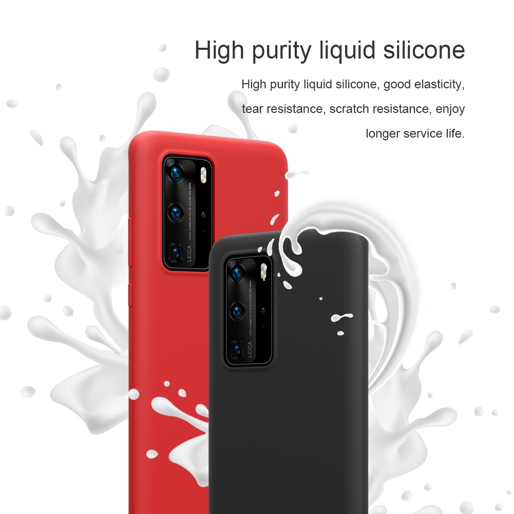 Ốp Điện Thoại NILLKIN Bằng Silicon Mềm Màu Trơn Bề Mặt Mịn Cho Huawei P40 Pro