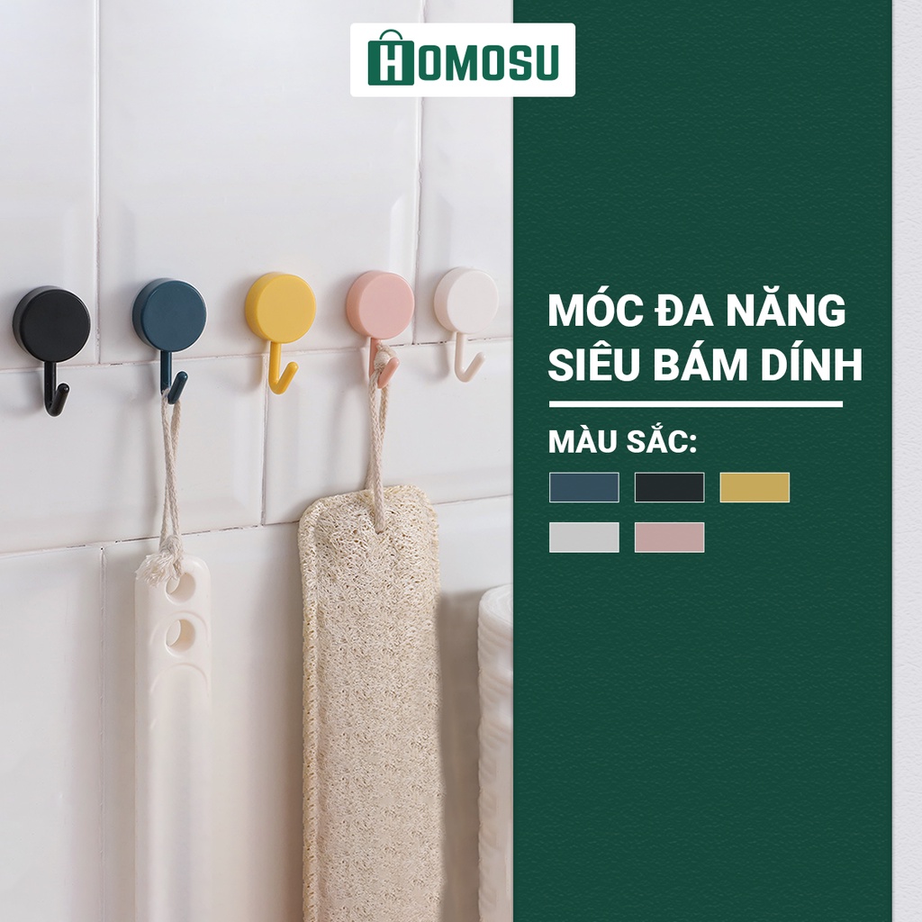 Móc Dán Tường Siêu Dính Đa Năng Chịu Lực Tốt Treo Tường Chắc Chắn Nhiều Màu Z004
