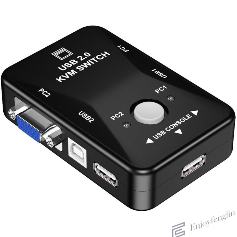 Bộ chia KVM Switch USB 1-2 USB 2.0 Đèn Báo Tín Hiệu.BCKU2