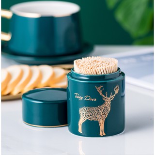 Ống đựng tăm bằng sứ
