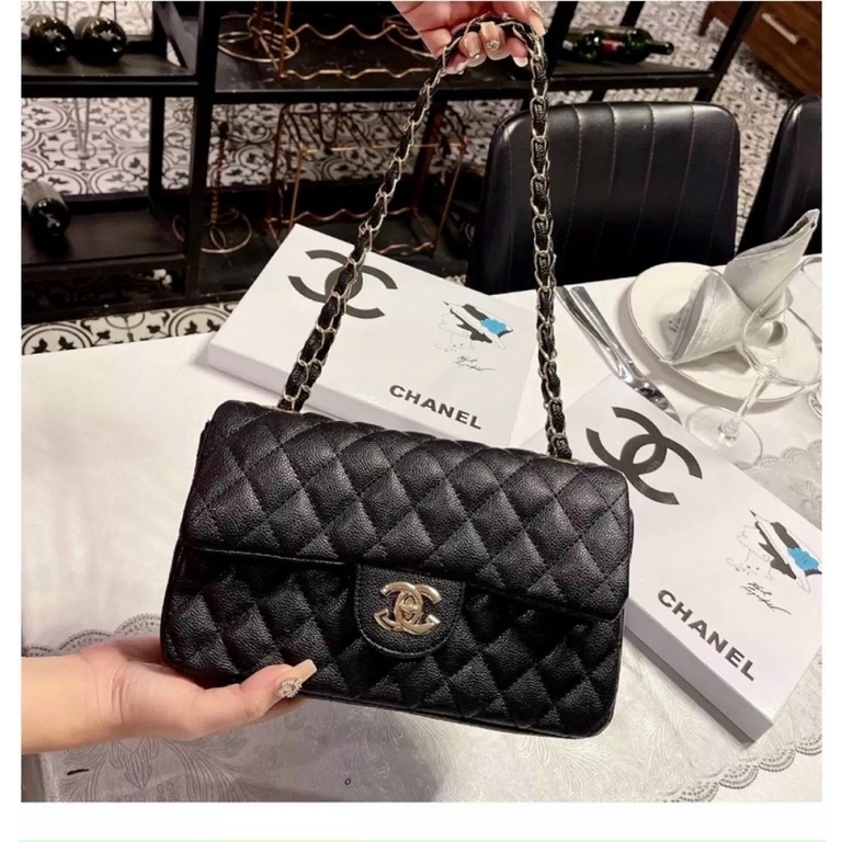 Túi nữ Classic chất liêu da bả 2 lắp thời trang kẻ viền ô trám