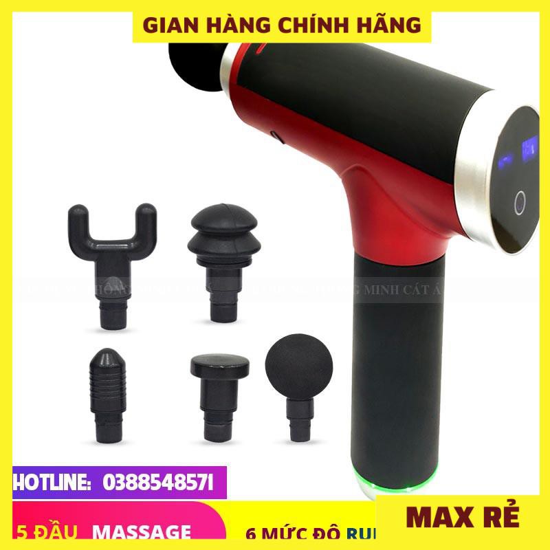 Súng Massage Cầm Tay Cao Cấp  KD-3 - 5 đầu trị liệu, 6 mức độ rung - Bảo hành 12 tháng