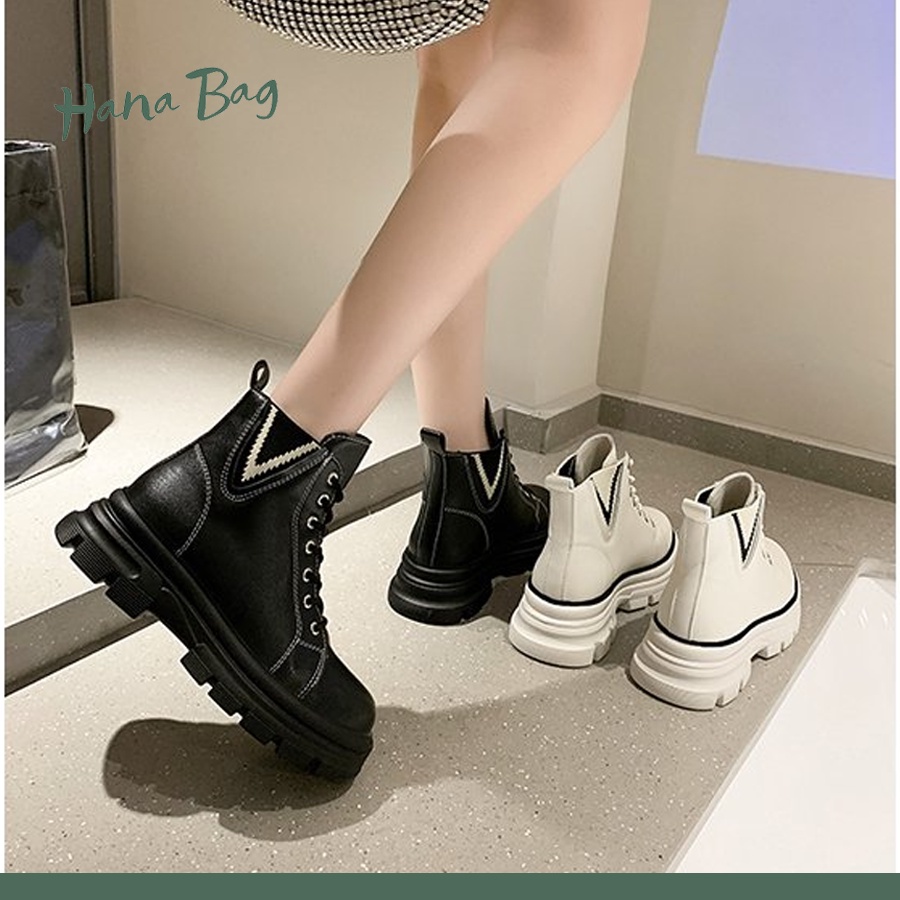 Giày bốt nữ cao cổ Loại 1, có thun 2 bê dễ dàng đi lại có đế cao 3cm | BigBuy360 - bigbuy360.vn