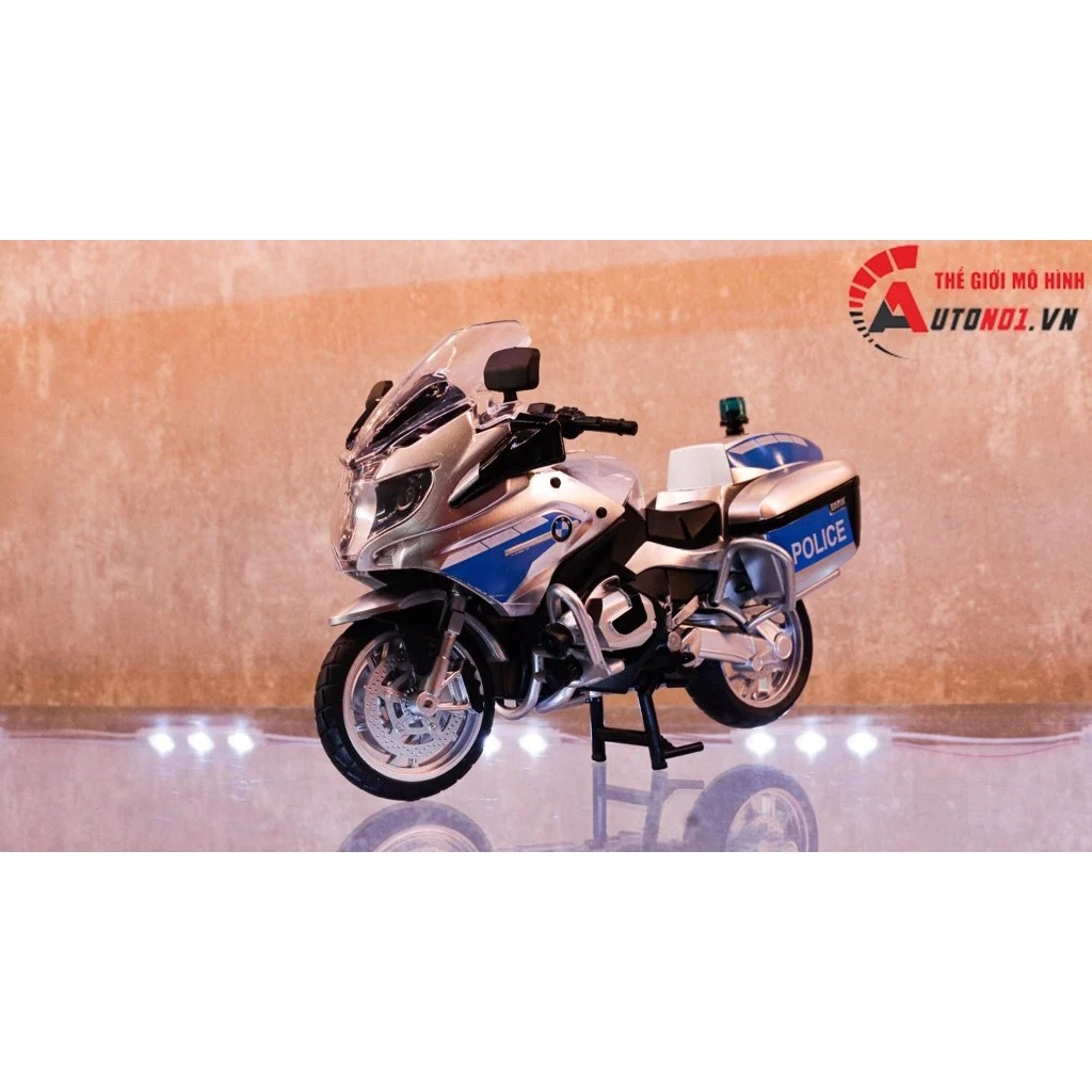 MÔ HÌNH BMW R 1250RT-P POLICE 1:12 HUAYI ALLOY 7656