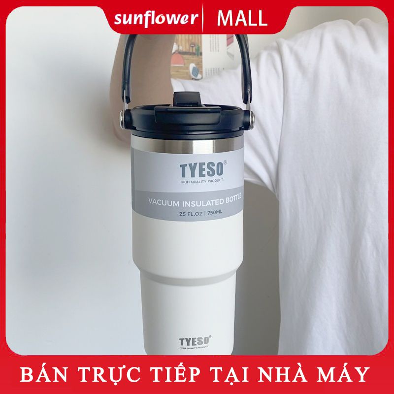 Nâng Cấp Tyeso Tumbler Có Ống Hút Và Tay Cầm Cách Nhiệt Máy Hút Chân Không Nước Bình Giữ Nhiệt Cho Bé-Nắng Mặt Trời. Vn