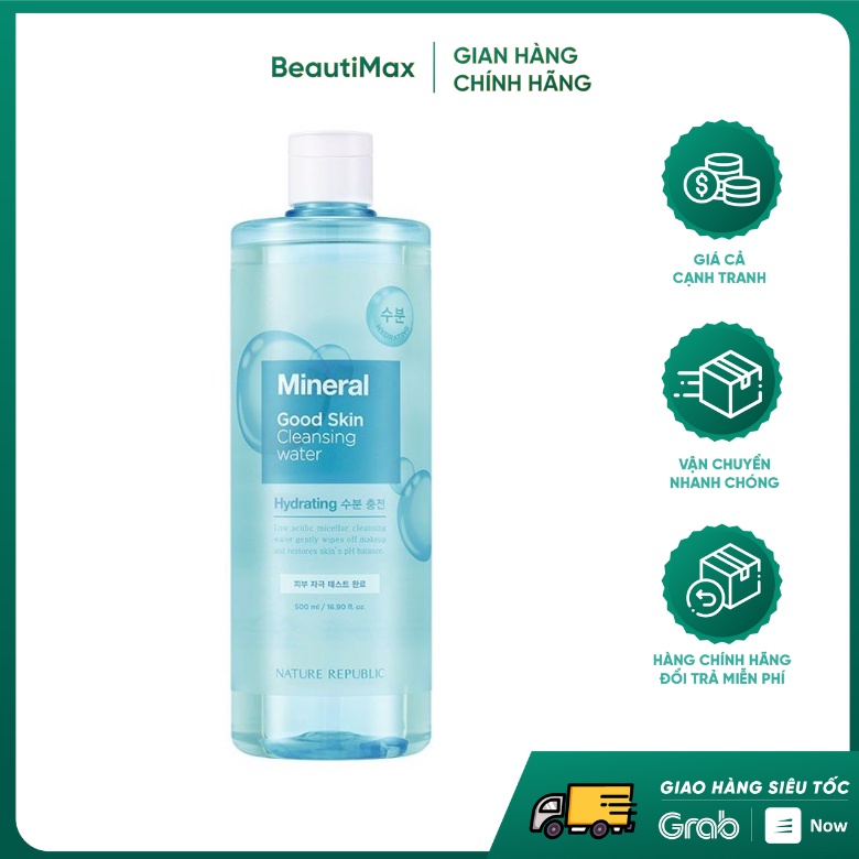 Nước Tẩy Trang Nature Republic Good Skin Mineral Ampoule Cleansing Water 500ml