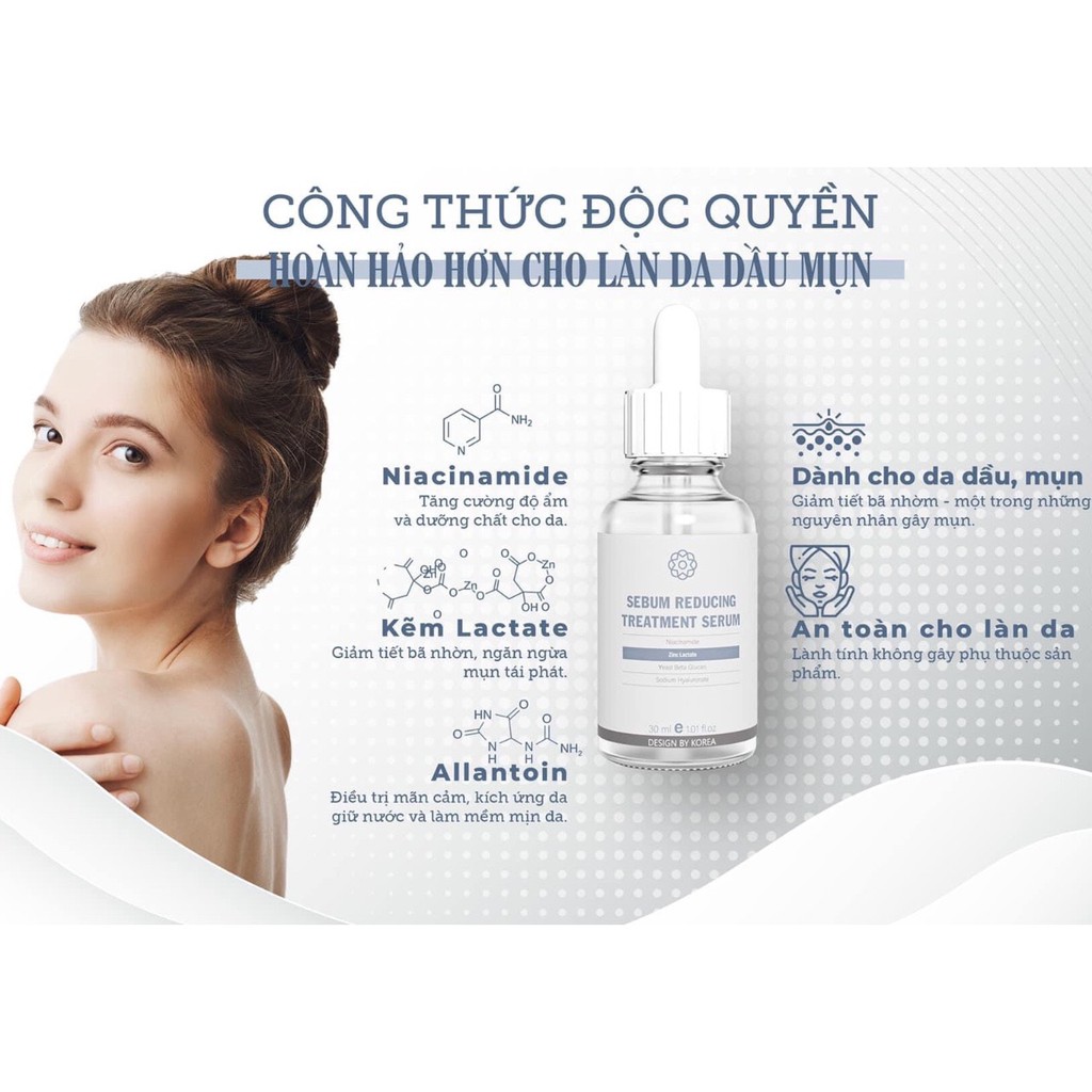 Serum Cho Da Dầu Mụn, kiềm dầu, ngừa mụn số 1 - Hàng Chính Hãng