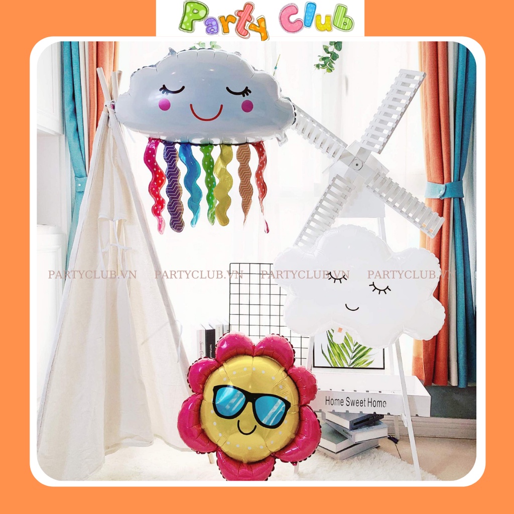 Bóng hình mây cầu vồng trang trí sinh nhật