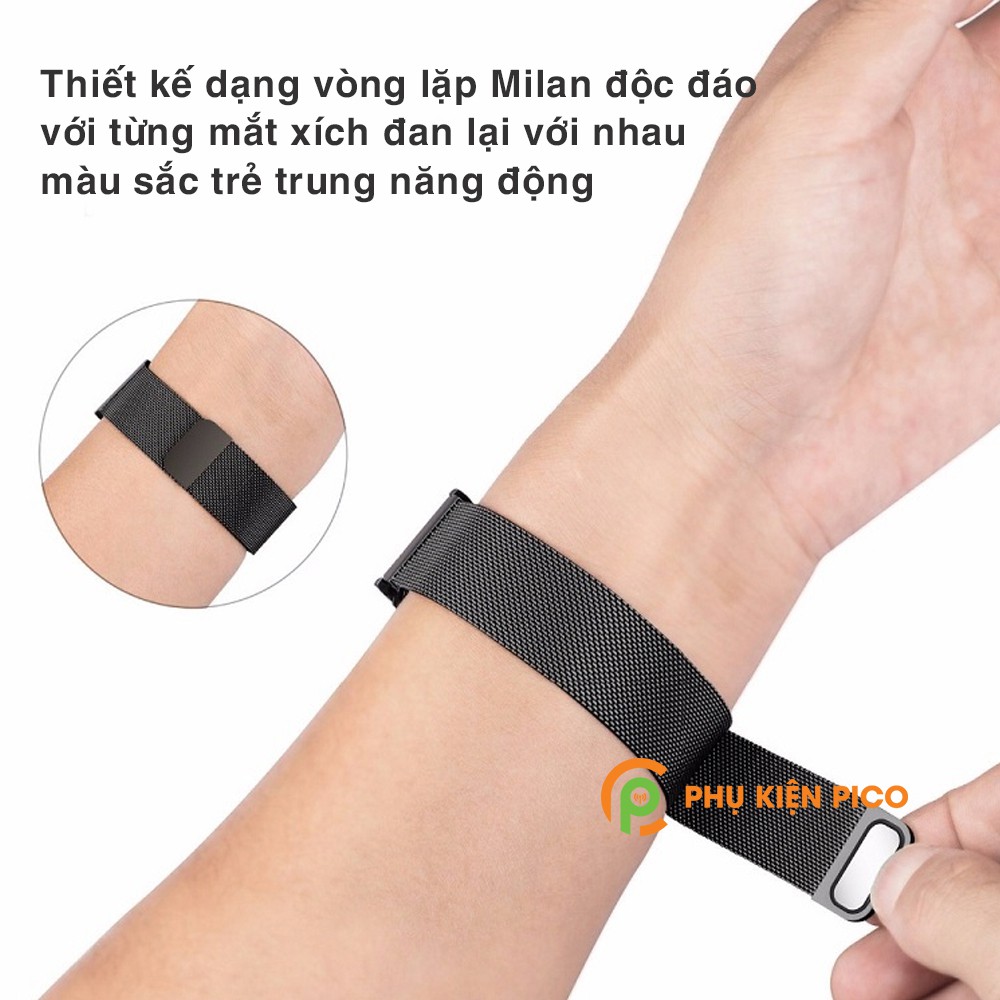 Dây đồng hồ Amazfit GTR 47mm Milanese Loop 22mm bằng thép không gỉ có khóa nam châm – Dây thép Milanese 22mm