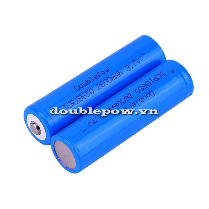 Cell pin sạc 18650 3.7V Doublepow dung lượng thực 2600mAh dùng cho sạc dự phòng, đóng pin các loại máy