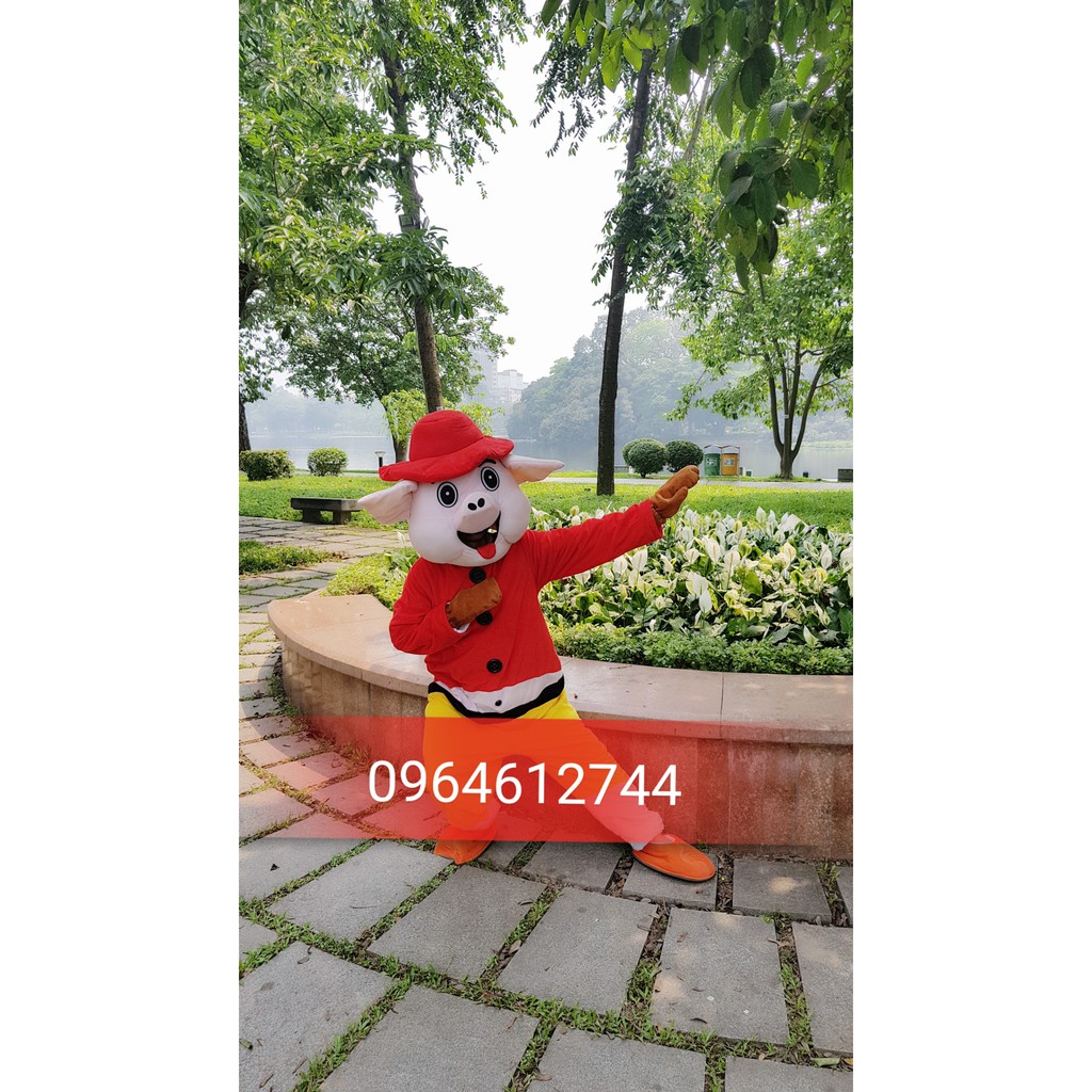 Mascot Lợn - tặng kèm túi thơm - trang phục hóa trang