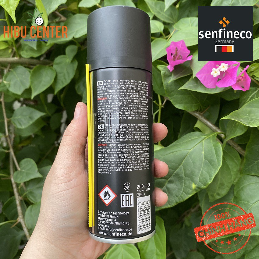 [Nên Dùng] Bôi Trơn, Làm Sạch và Bảo Vệ Bề Mặt Chi Tiết Senfineco 9939 - 200ML SO-40 Multi Lubricant Hàng Đức Chính Hãng