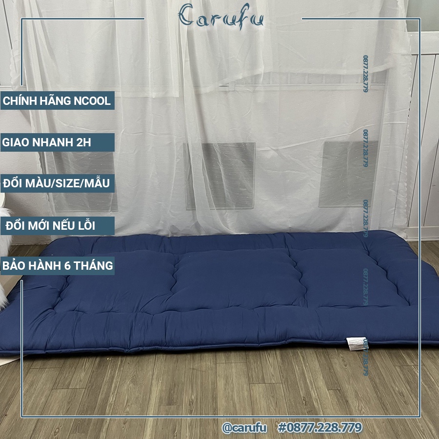 Nệm gấp 2mx2m Chính hãng NCOOL JP Dày 10cm Xanh và 7cm Xám