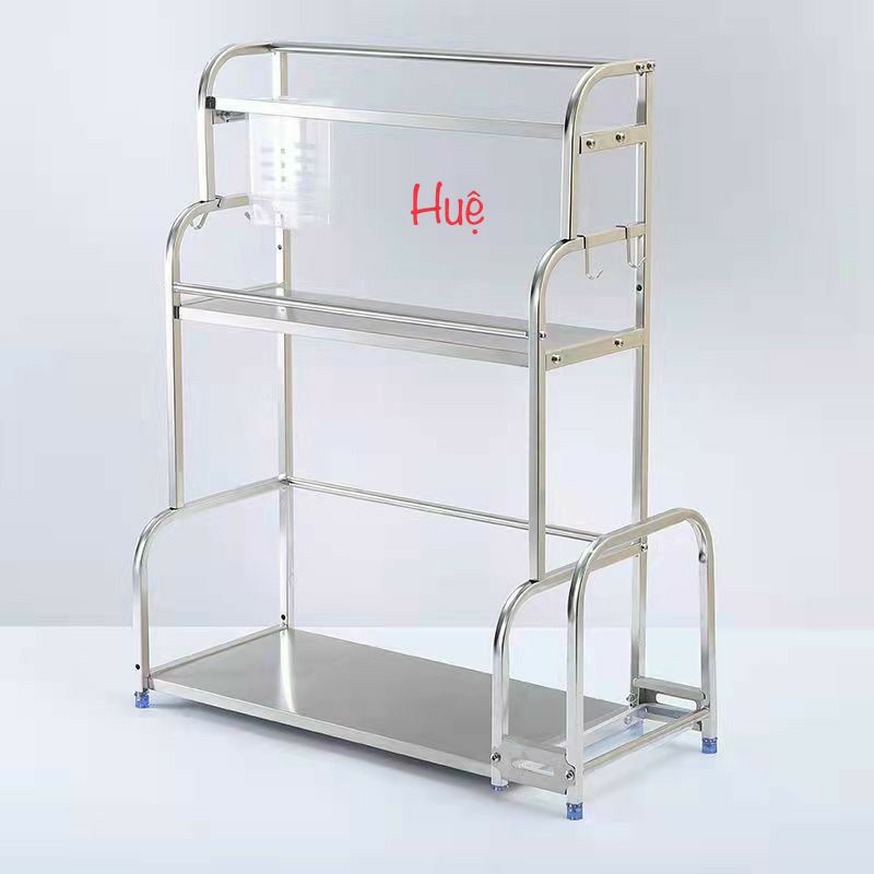 ⭐️⭐️ kệ INOX 304,Đựng Gia Vị Nhà Bếp 2 Tầng và 3 Tầng - Kệ Đựng Cao Cấp Chống Han rỉ.