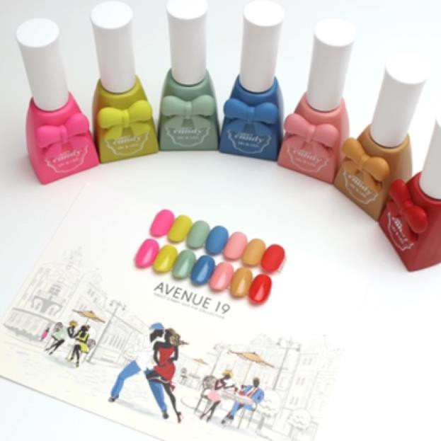 Set sơn gel 7 màu Sweet Candy Nail Hàn quốc Bộ sưu tập AVENUE 19 cao cấp