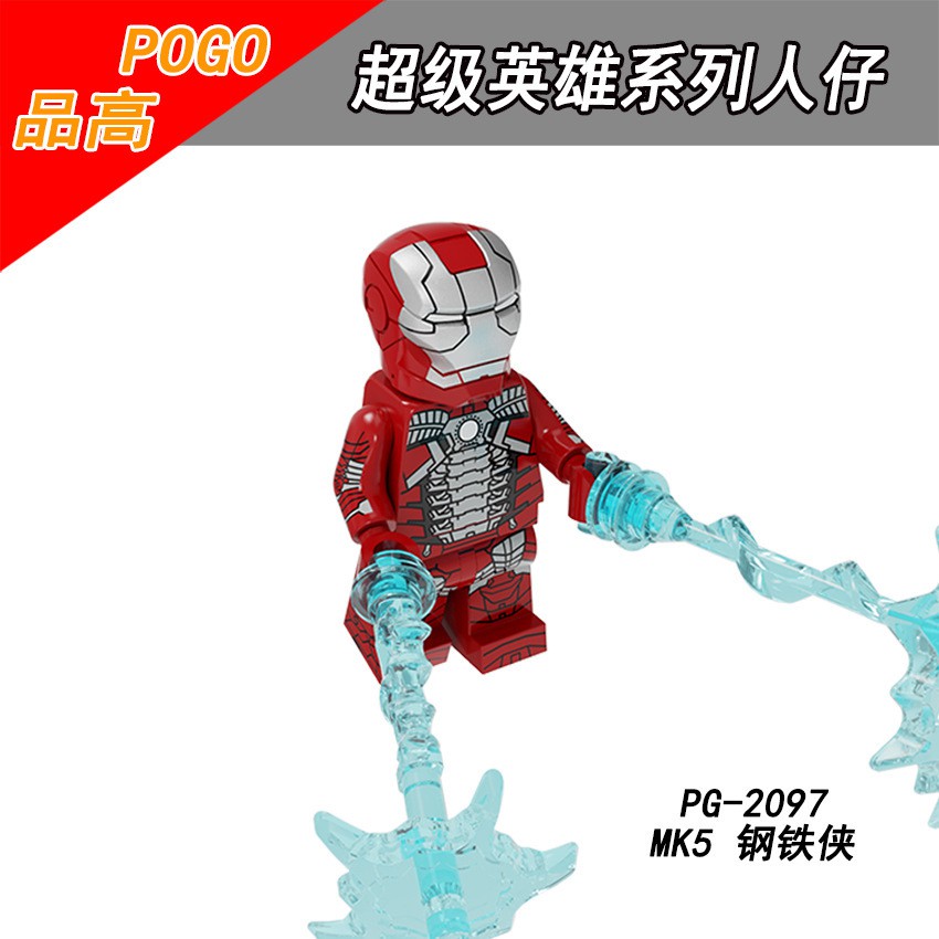 Minifigures Các Mẫu Nhân Vật Siêu Anh Hùng Iron Man - Lắp Ráp Người Sắt MK5 MK6 MK17 MK30 MK39 KM41 MK42 MK46