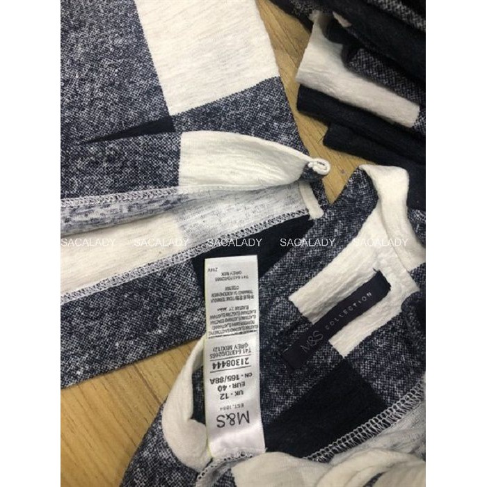 Áo Sọc Caro Lớn Lai Lệch M&amp;S - 2995