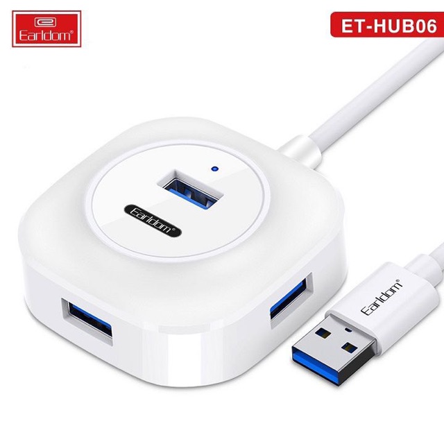 Ổ cắm USB Earldom HUB-06(hỗ trợ 4 cổng USB 2.0)BH 12 THÁNG