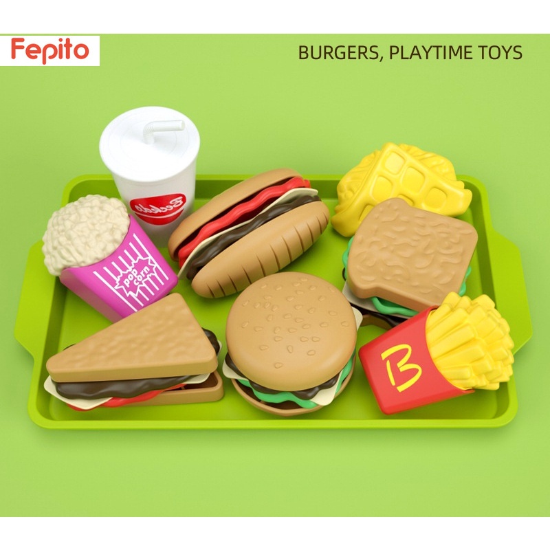 Bộ 27 Đồ Chơi Mô Hình Thức Ăn Chiên Cho Bé
