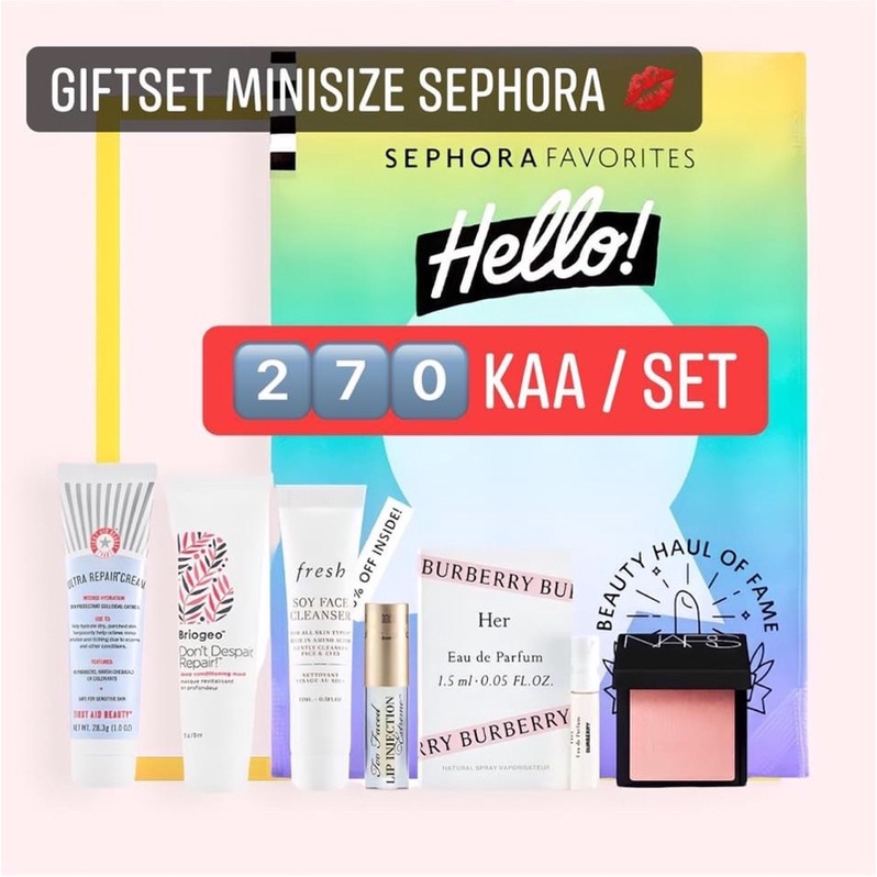 SET MỸ PHẨM MINISIZE SEPHORA 6 MÓN