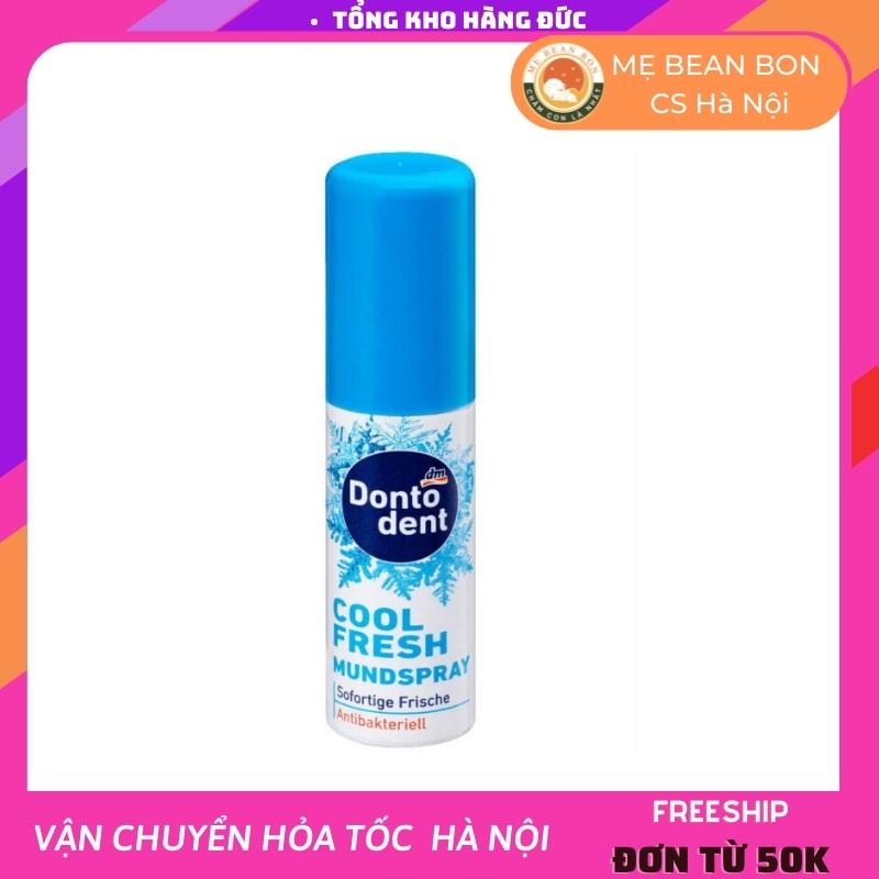 Xịt thơm miệng Dontodent cool fresh15ml giúp diệt khuẩn loại bỏ mùi hôi mang lại hơi thở thơm mát dễ chịu -mẹ bean bon