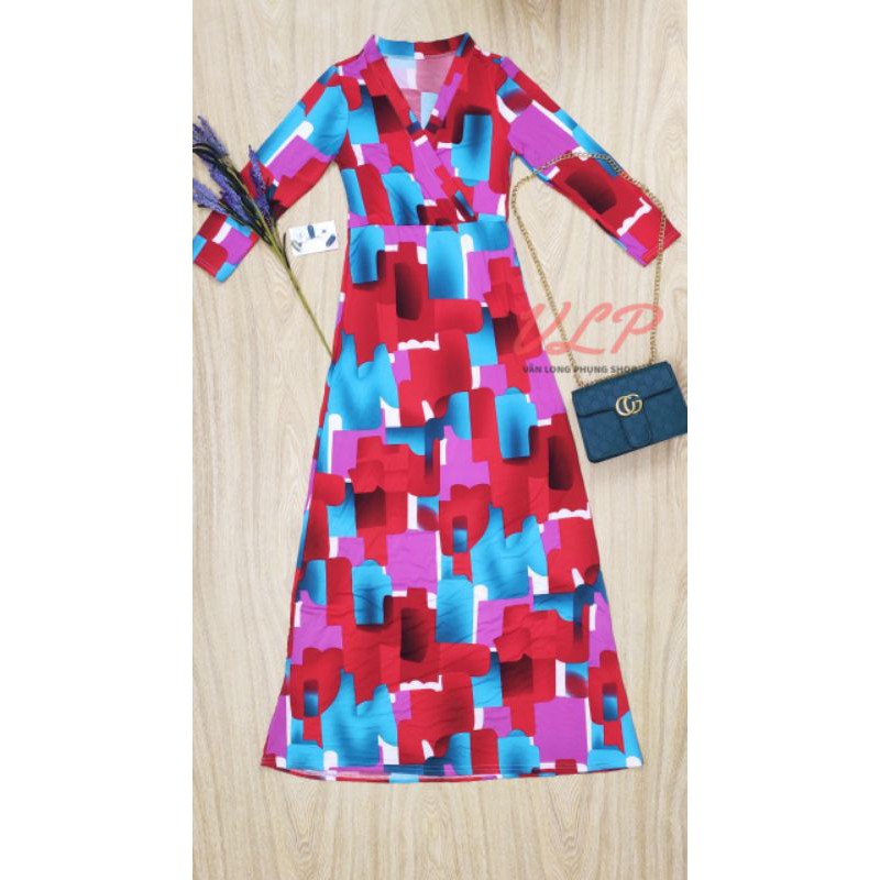 [THANH LÝ] Maxi phối màu sành điệu